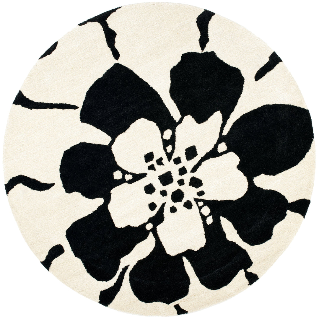 SAFAVIEH Soho SOH730A Handmade Black / White Rug Image 4