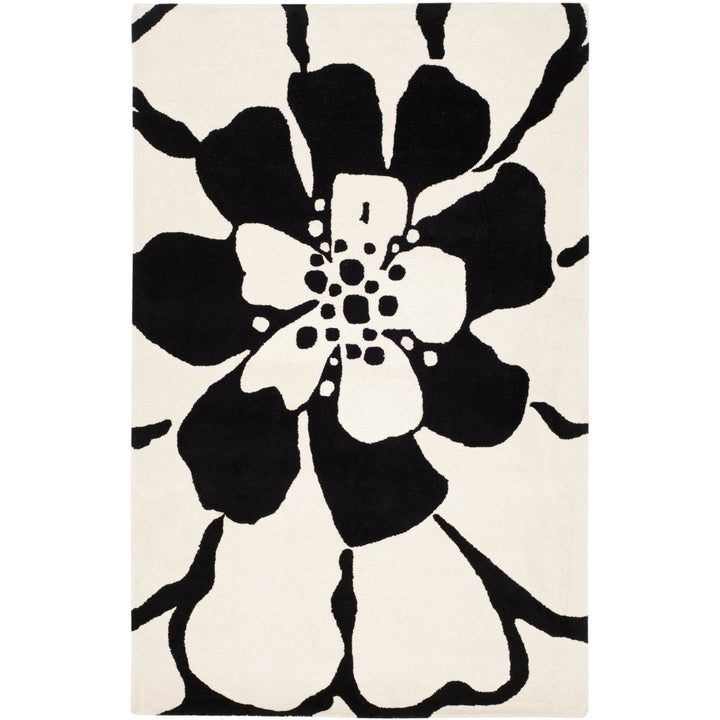 SAFAVIEH Soho SOH730A Handmade Black / White Rug Image 8