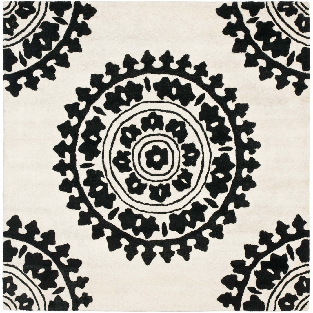 SAFAVIEH Soho SOH732G Handmade Ivory / Black Rug Image 6