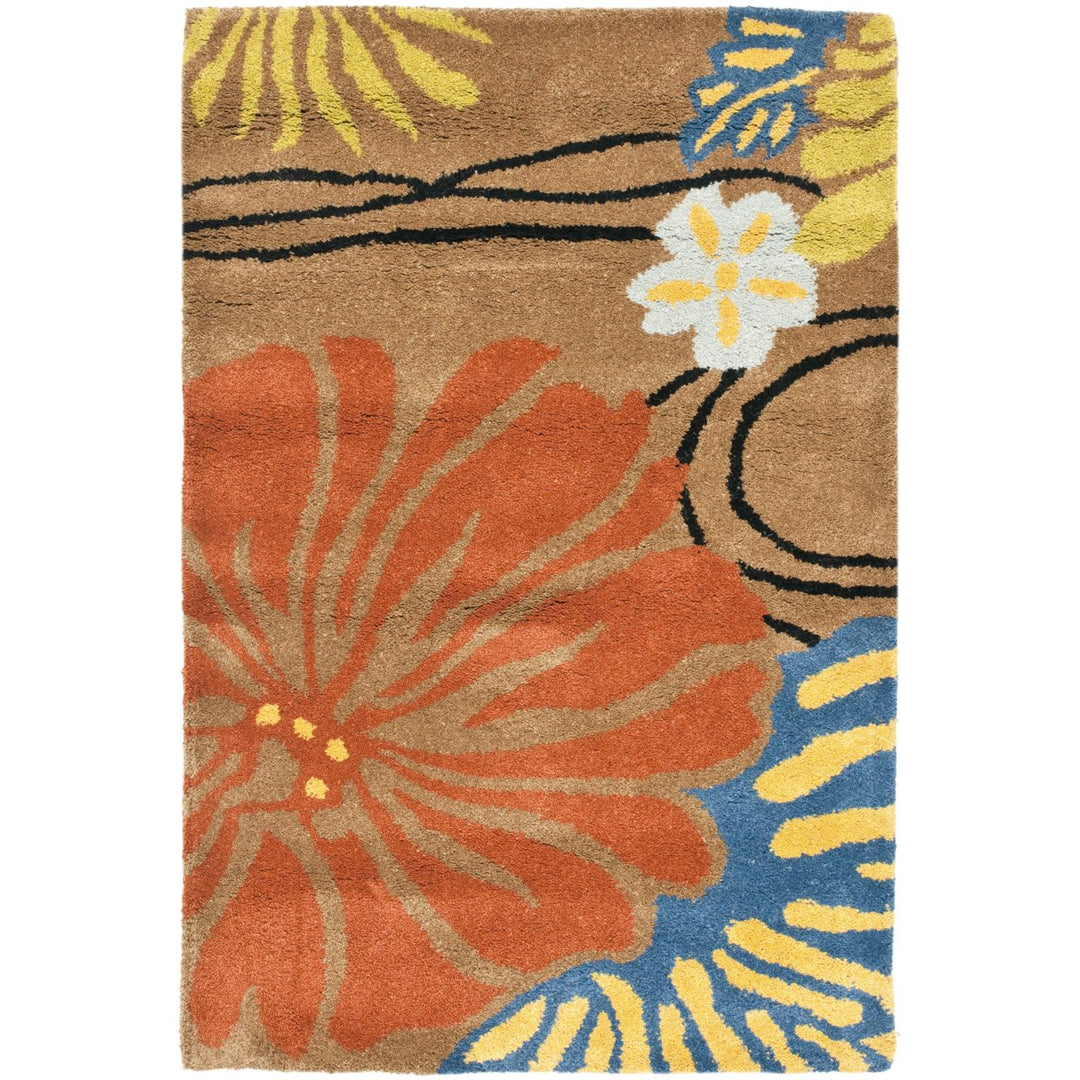 SAFAVIEH Soho SOH738A Handmade Brown / Multi Rug Image 1