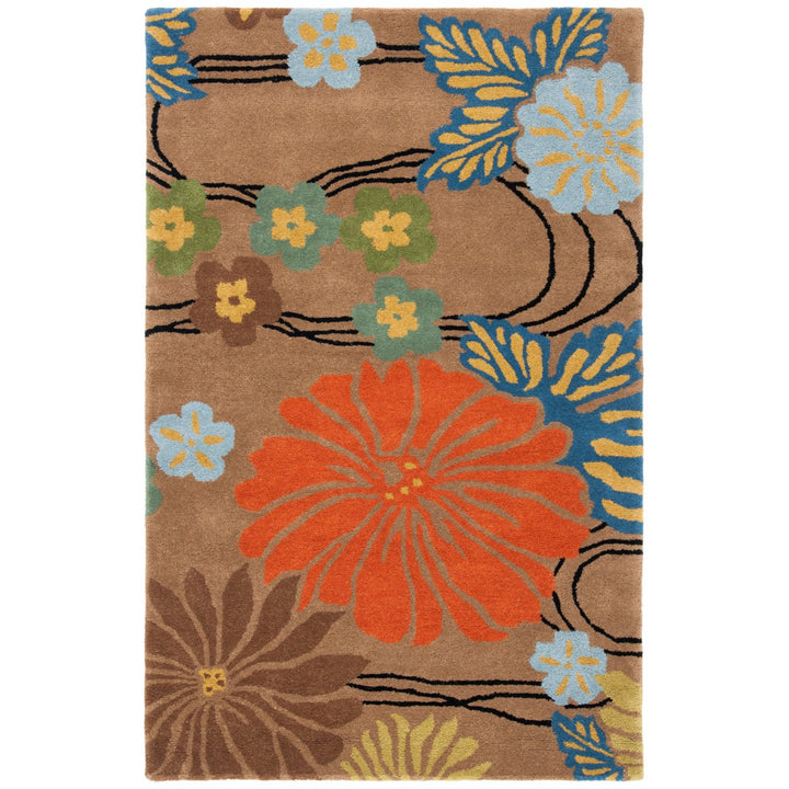 SAFAVIEH Soho SOH738A Handmade Brown / Multi Rug Image 1