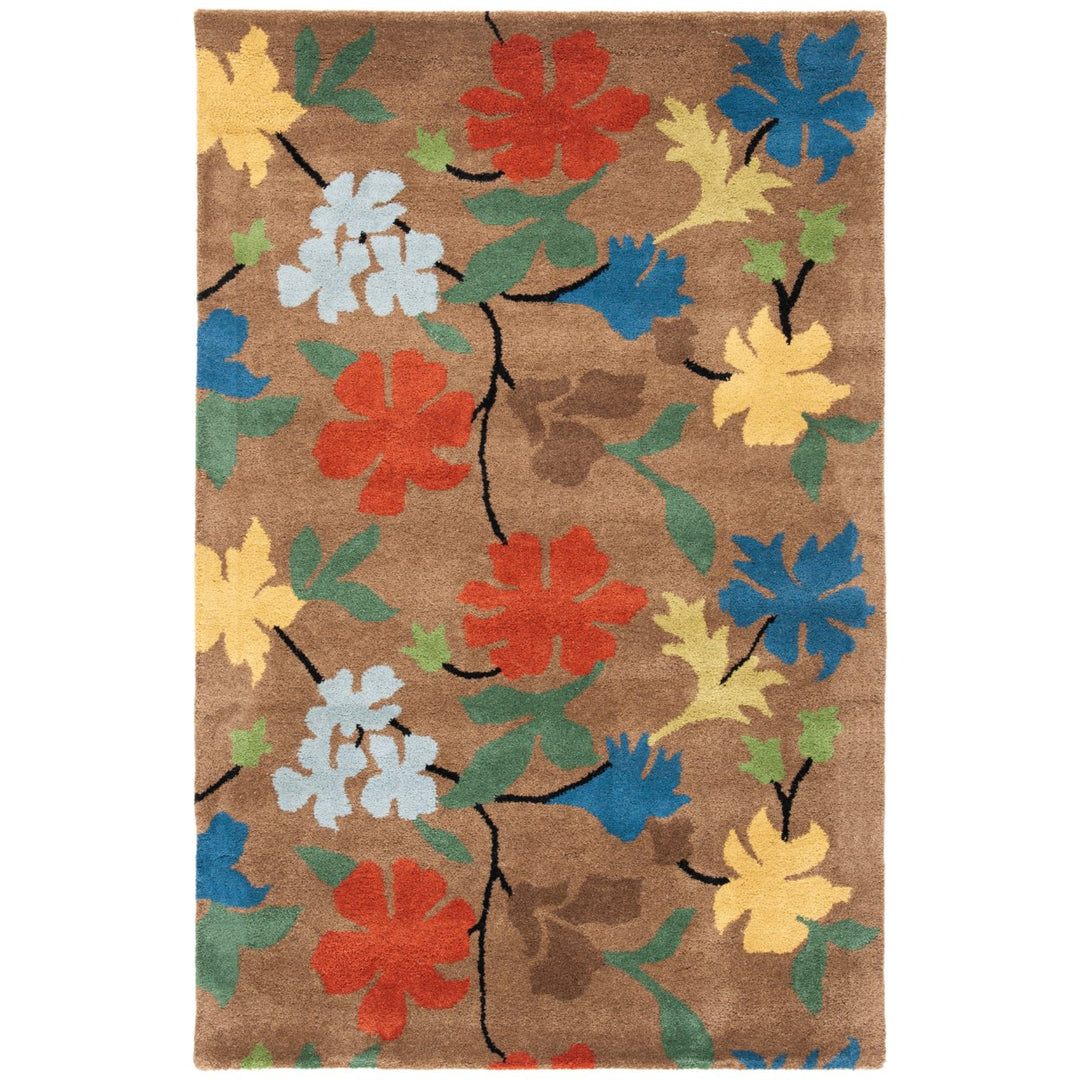 SAFAVIEH Soho SOH737A Handmade Brown / Multi Rug Image 1