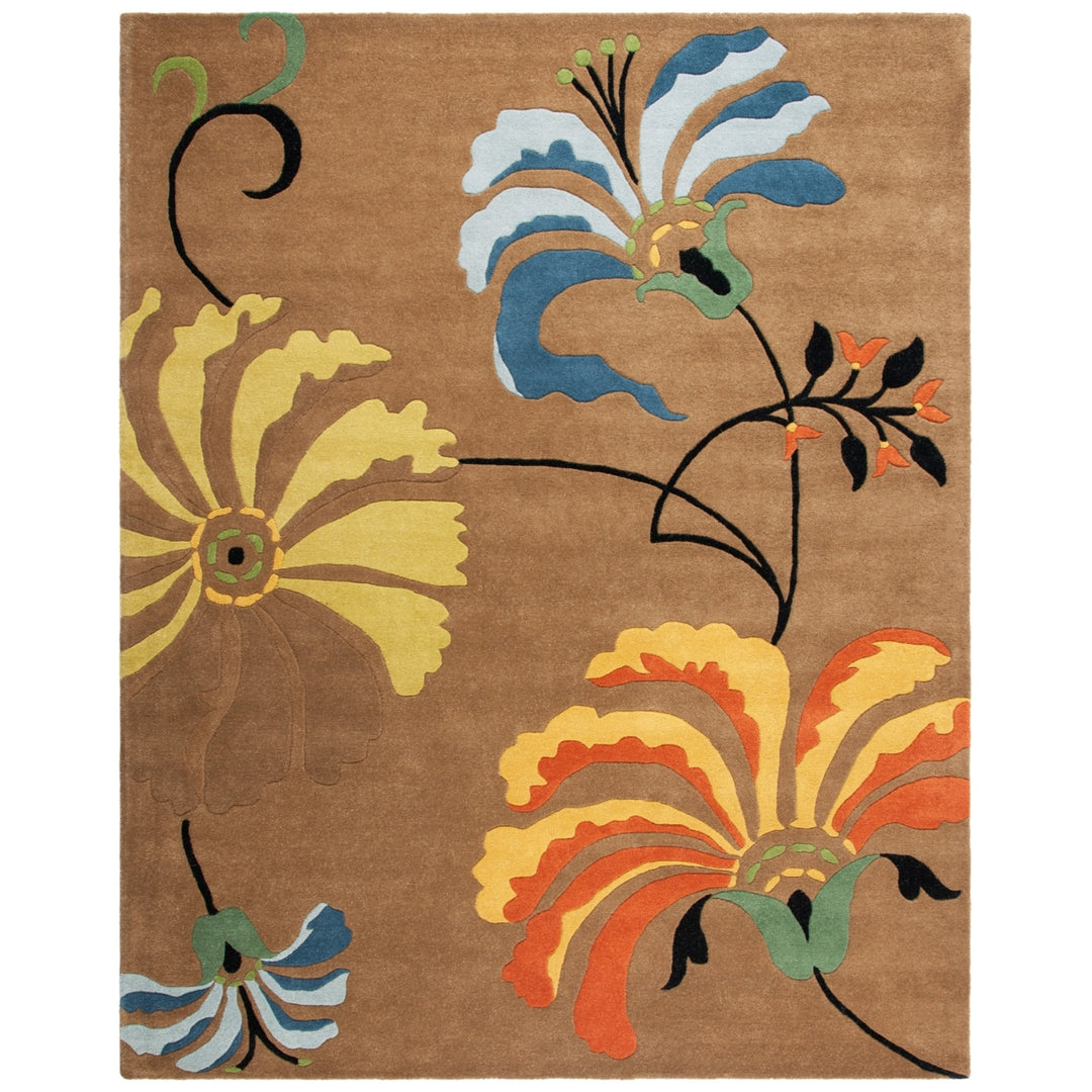 SAFAVIEH Soho SOH740A Handmade Brown / Multi Rug Image 7