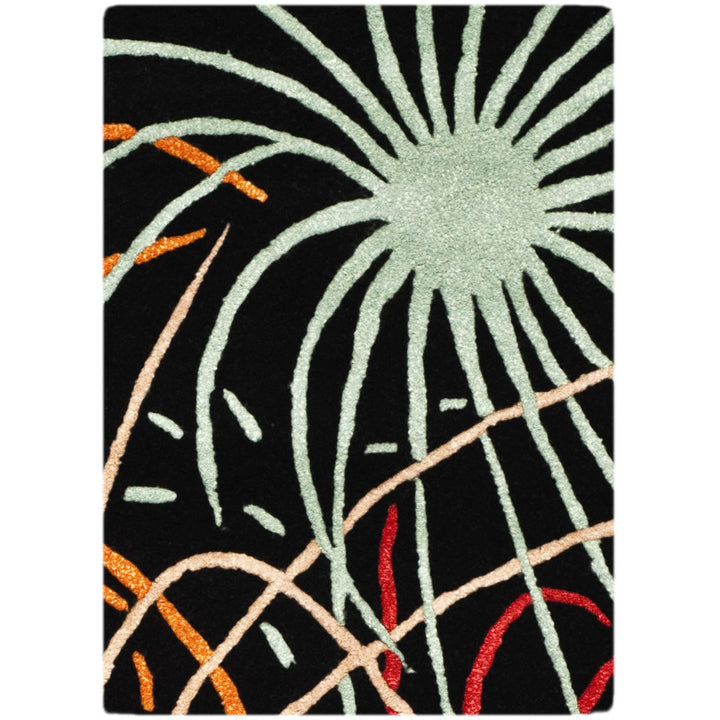 SAFAVIEH Soho SOH757A Handmade Black / Multi Rug Image 7