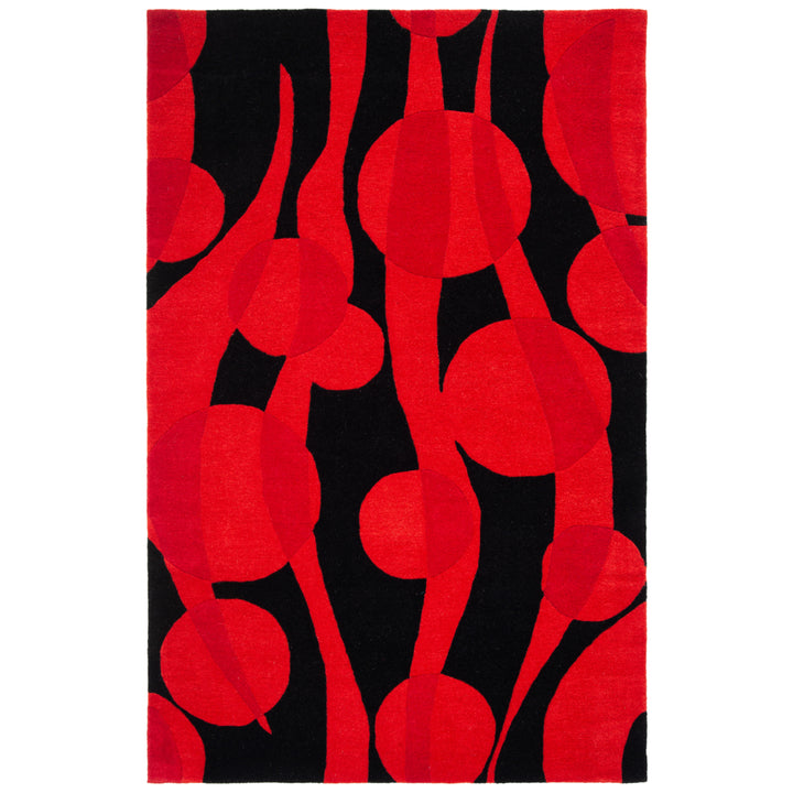 SAFAVIEH Soho Collection SOH755A Handmade Black / Red Rug Image 10