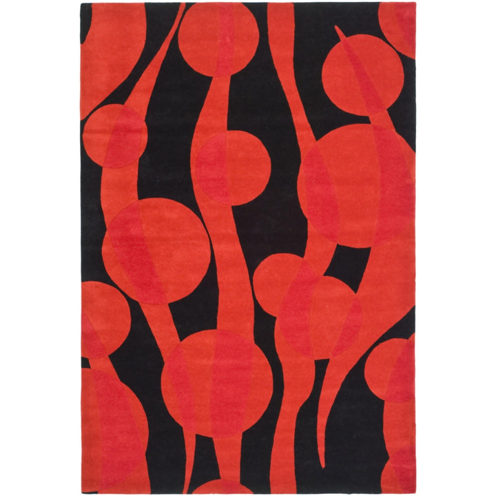 SAFAVIEH Soho Collection SOH755A Handmade Black / Red Rug Image 11