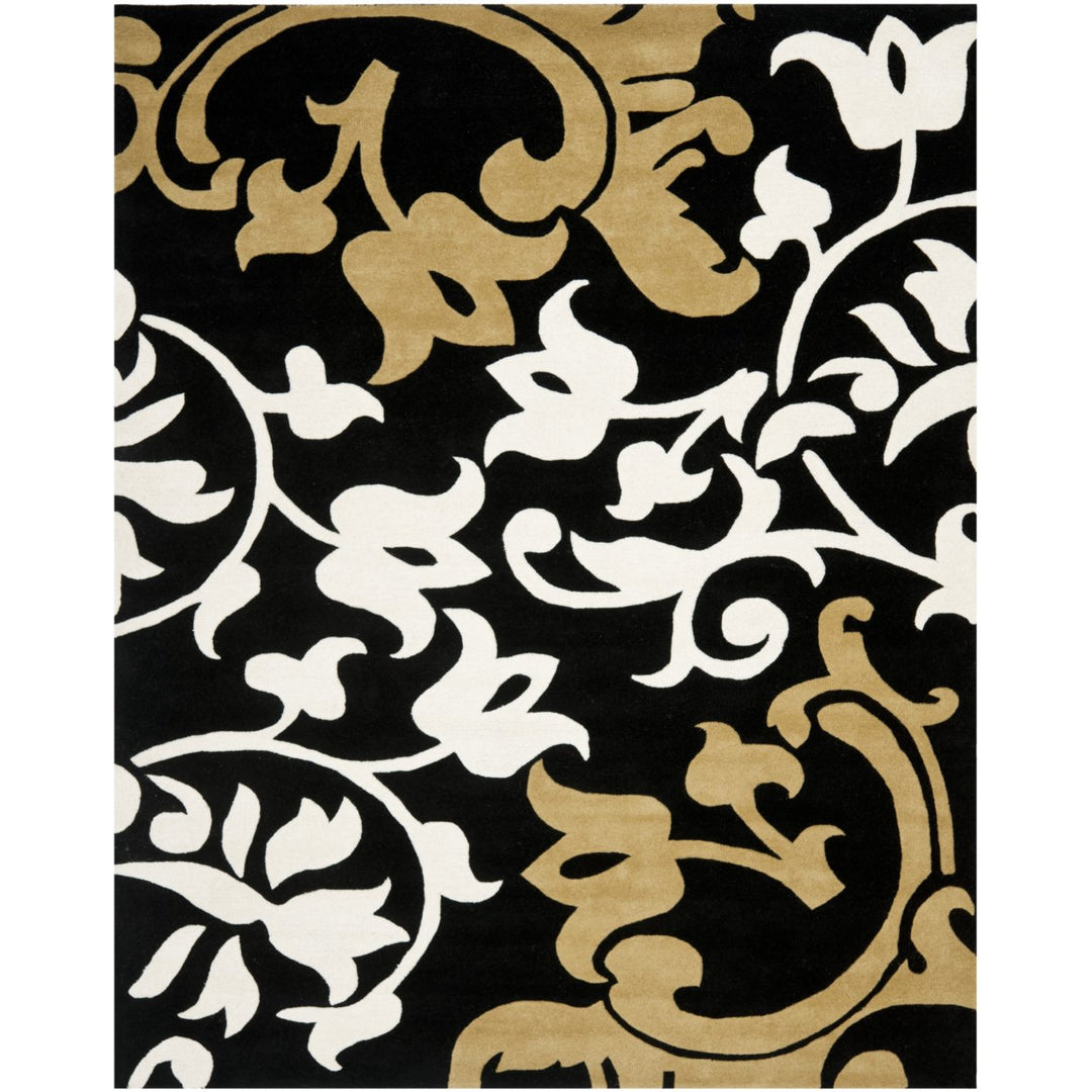 SAFAVIEH Soho SOH760C Handmade Black / Multi Rug Image 1