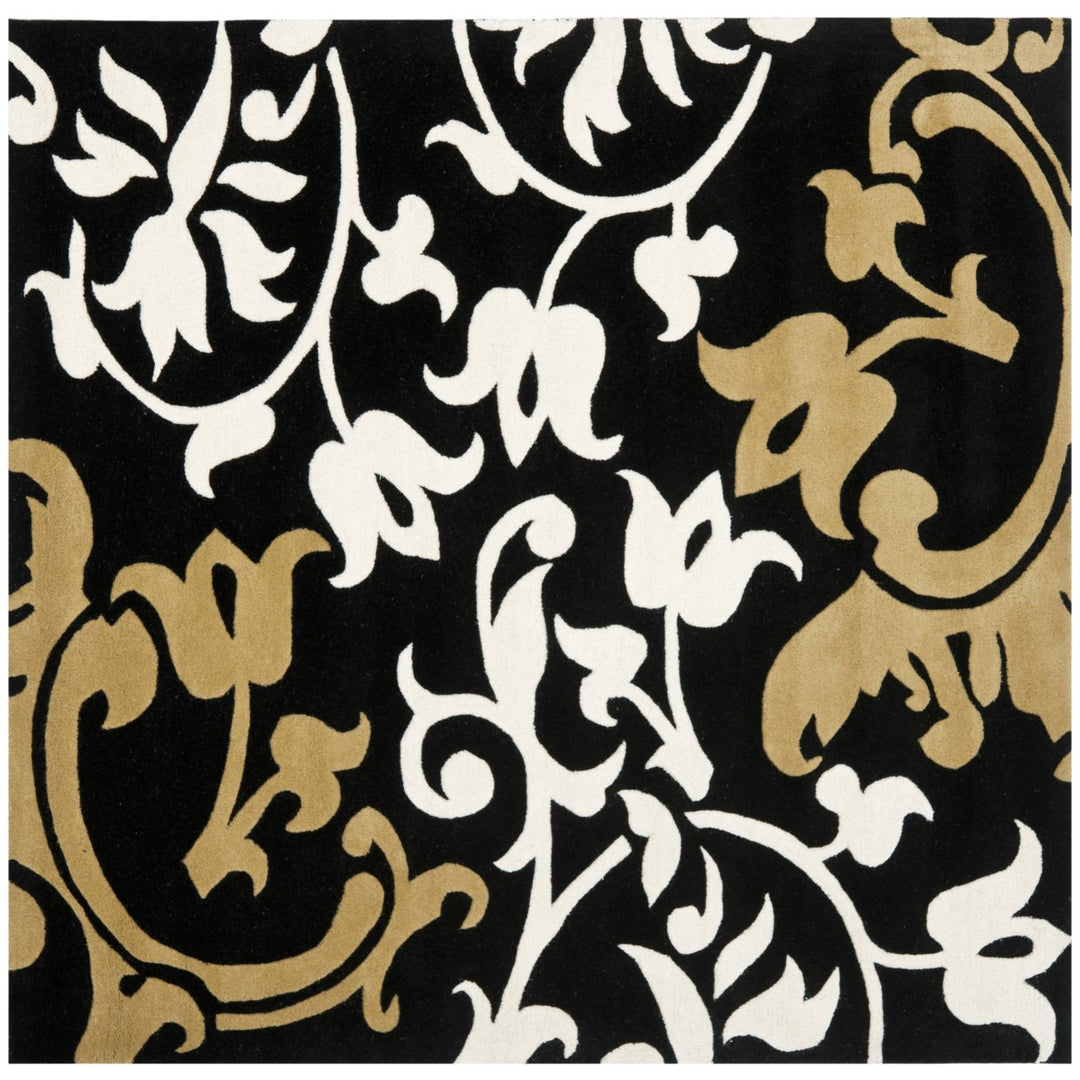 SAFAVIEH Soho SOH760C Handmade Black / Multi Rug Image 5