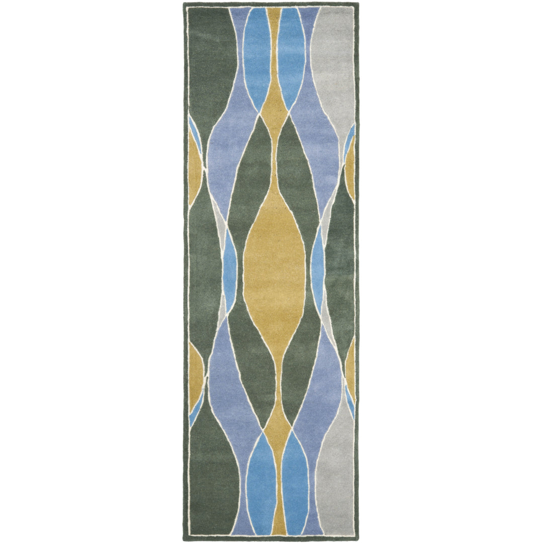 SAFAVIEH Soho Collection SOH762C Handmade Grey/Multi Rug Image 4