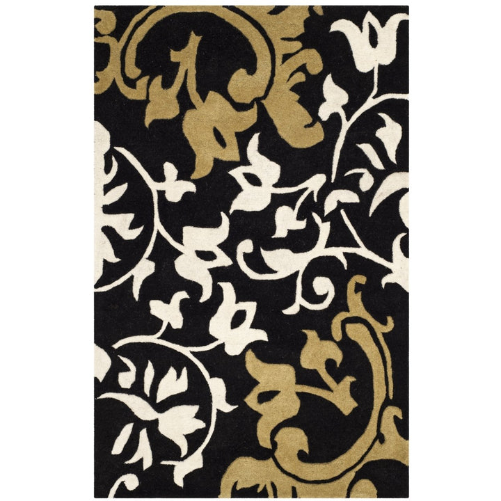 SAFAVIEH Soho SOH760C Handmade Black / Multi Rug Image 10