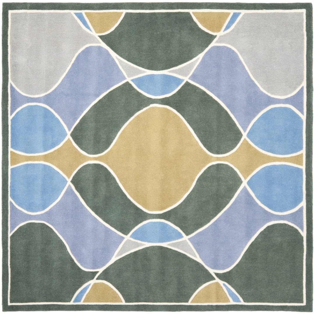 SAFAVIEH Soho Collection SOH762C Handmade Grey/Multi Rug Image 5