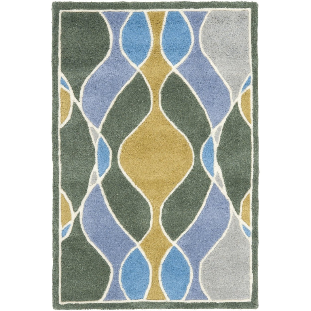 SAFAVIEH Soho Collection SOH762C Handmade Grey/Multi Rug Image 1