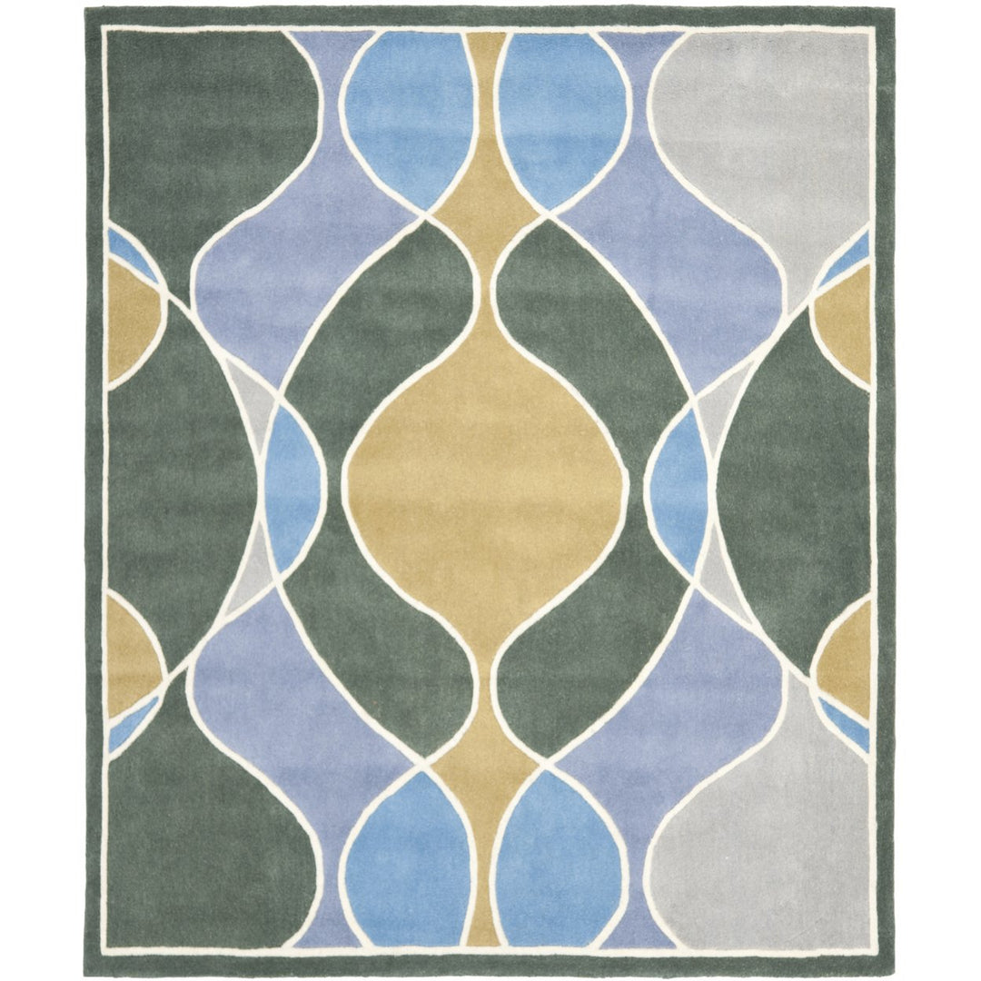 SAFAVIEH Soho Collection SOH762C Handmade Grey/Multi Rug Image 1