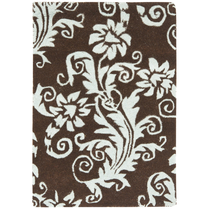 SAFAVIEH Soho Collection SOH765B Handmade Brown/Blue Rug Image 1