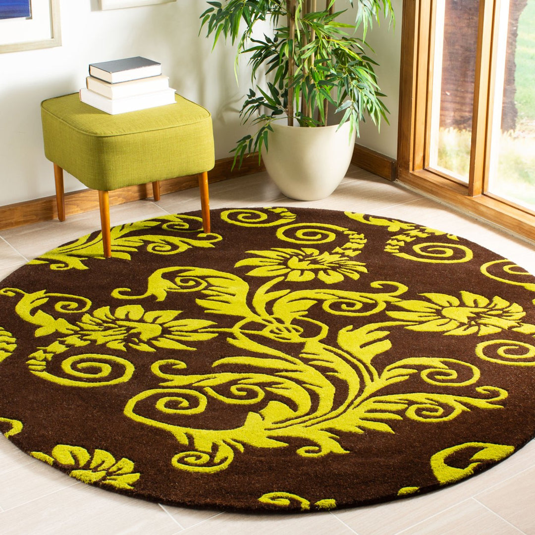 SAFAVIEH Soho SOH765D Handmade Brown / Green Rug Image 2