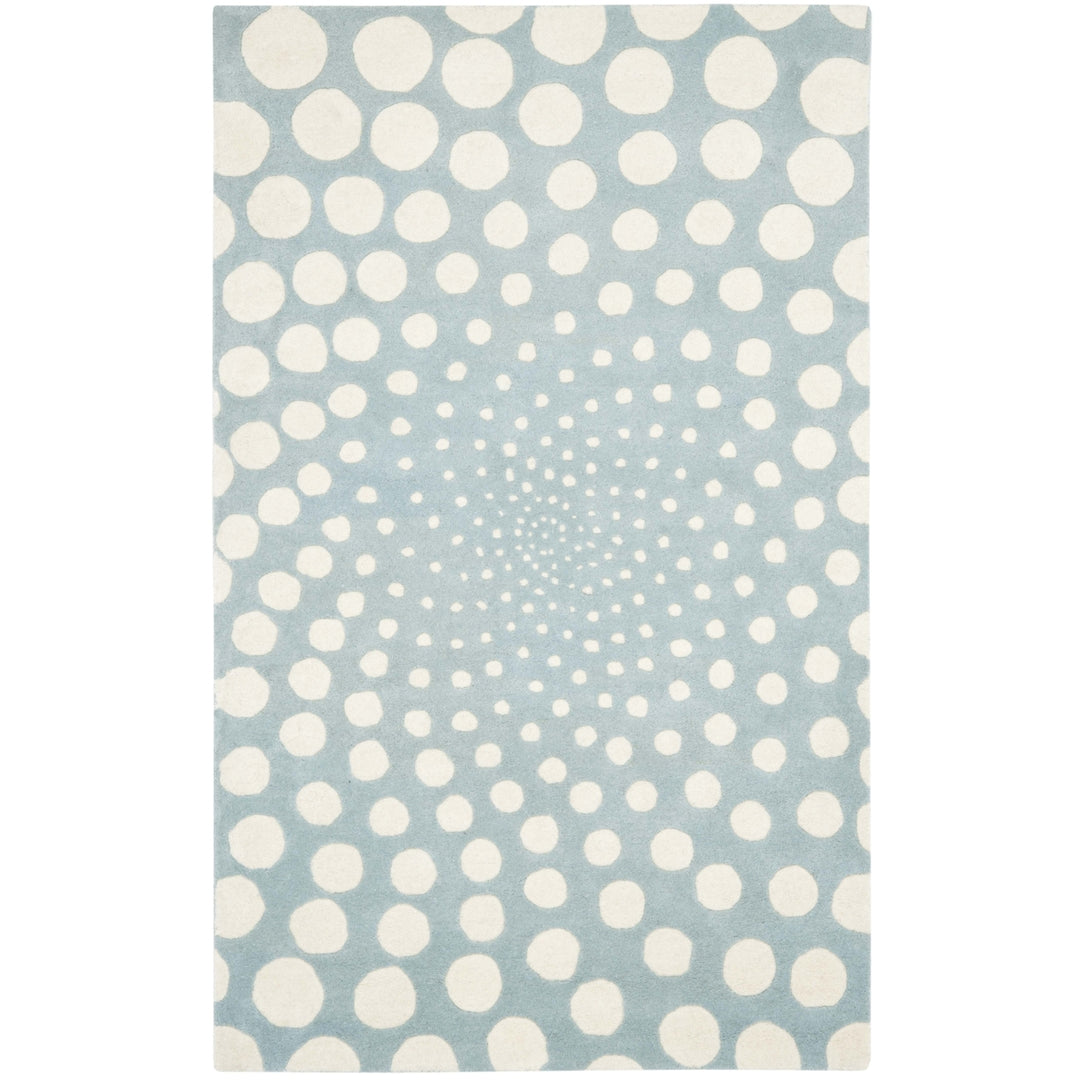 SAFAVIEH Soho Collection SOH766A Handmade Blue/Ivory Rug Image 1