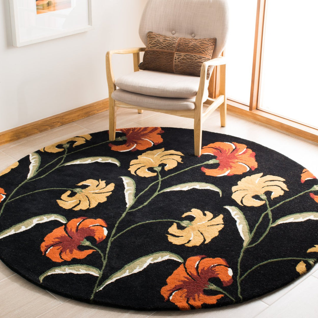 SAFAVIEH Soho SOH767C Handmade Black / Multi Rug Image 2