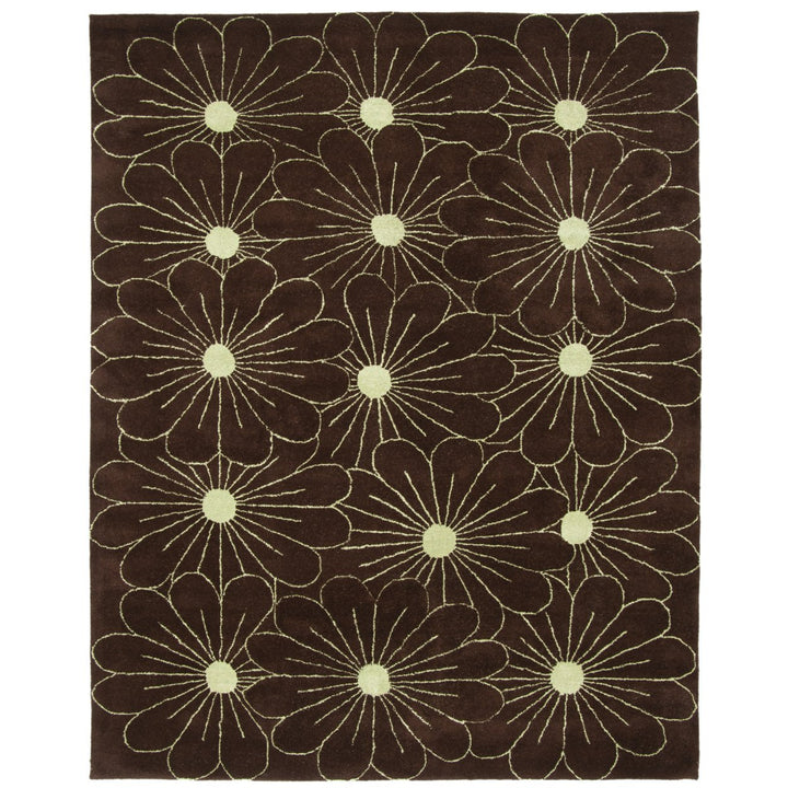 SAFAVIEH Soho Collection SOH768C Handmade Brown/Teal Rug Image 1