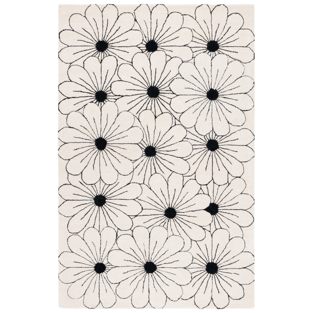 SAFAVIEH Soho SOH768B Handmade Ivory / Black Rug Image 1