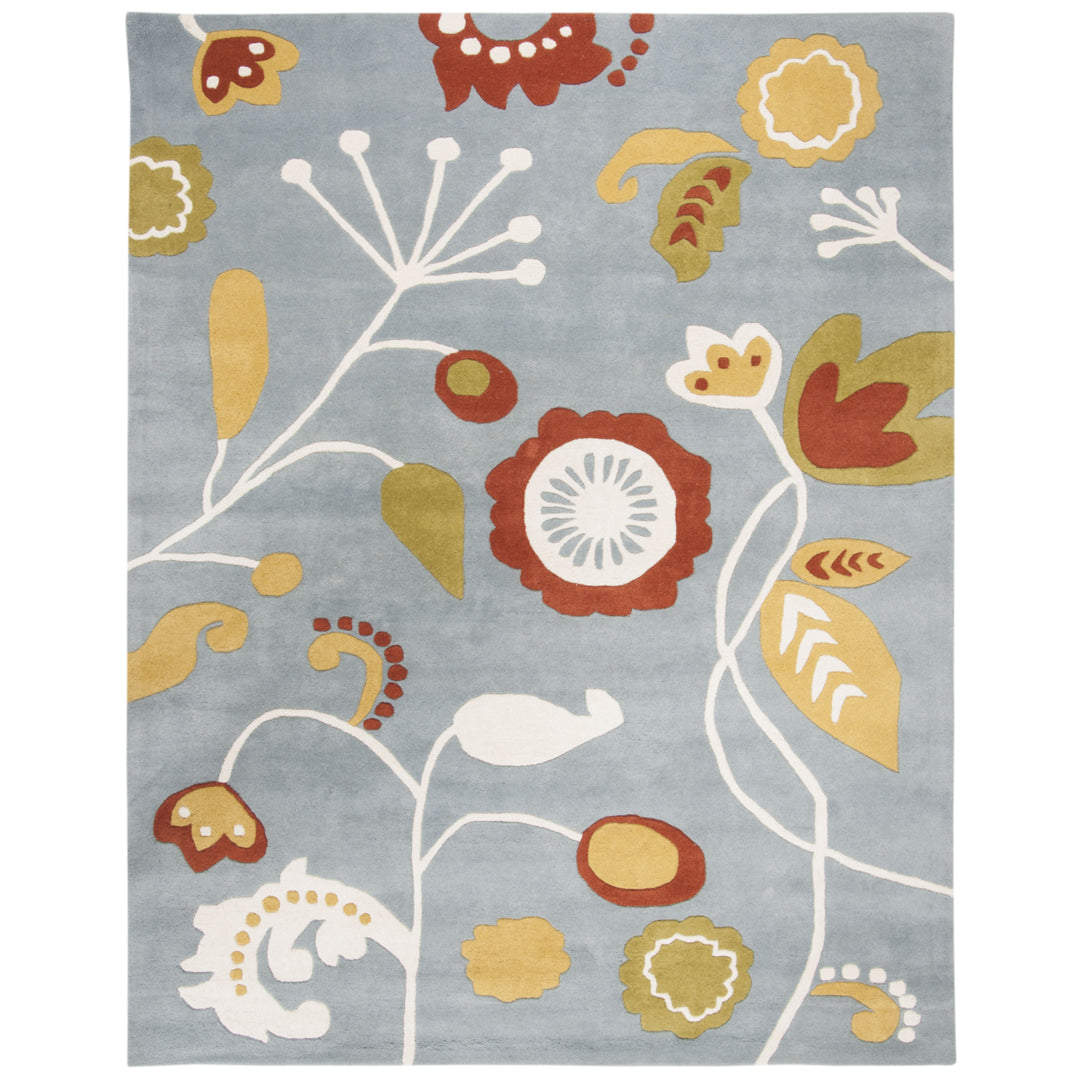 SAFAVIEH Soho SOH772A Handmade Light Blue / Multi Rug Image 1