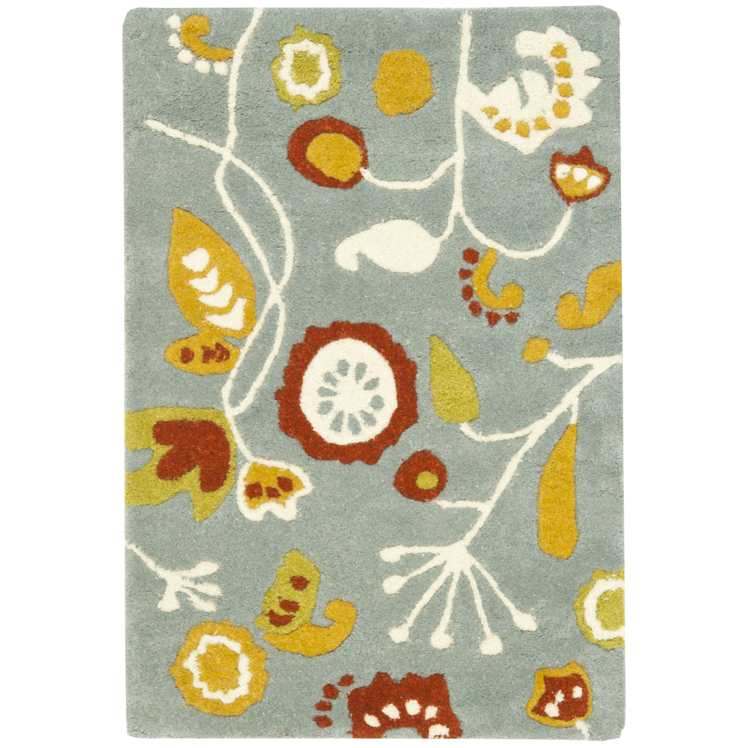 SAFAVIEH Soho SOH772A Handmade Light Blue / Multi Rug Image 8