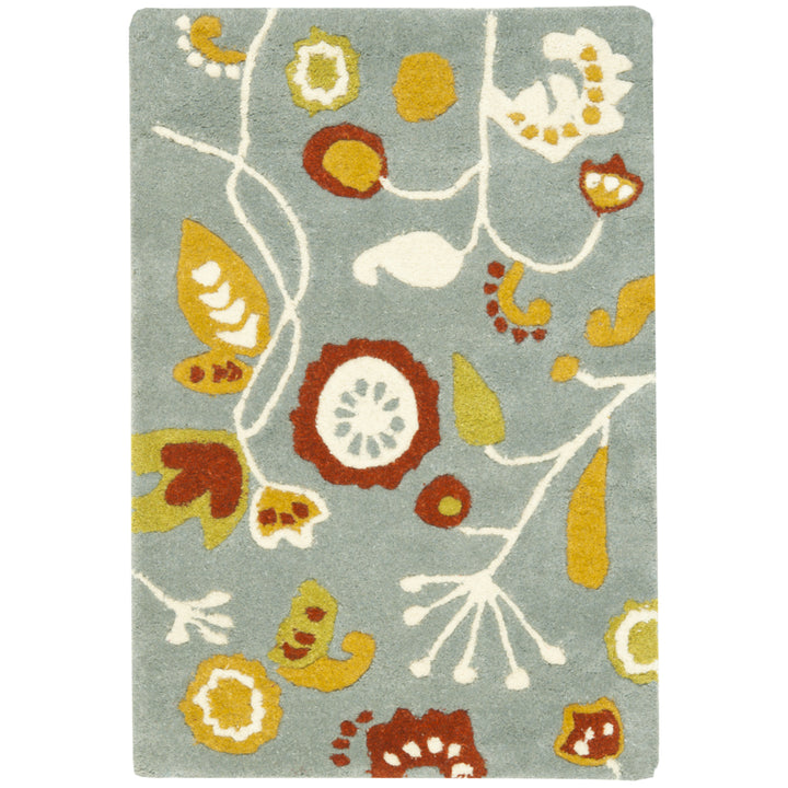 SAFAVIEH Soho SOH772A Handmade Light Blue / Multi Rug Image 1