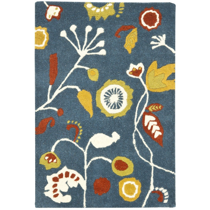 SAFAVIEH Soho SOH772B Handmade Dark Blue / Multi Rug Image 1