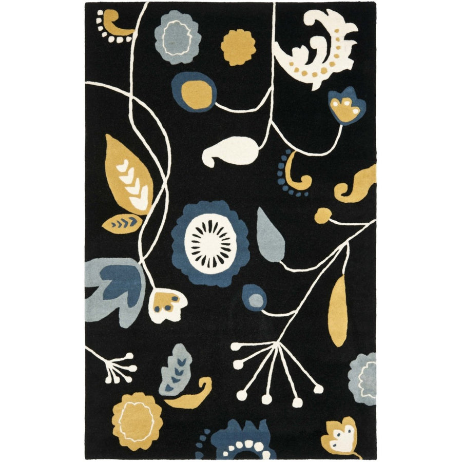 SAFAVIEH Soho SOH772C Handmade Black / Multi Rug Image 1