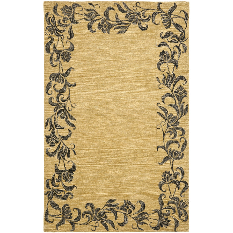 SAFAVIEH Soho Collection SOH773B Handmade Gold/Black Rug Image 1