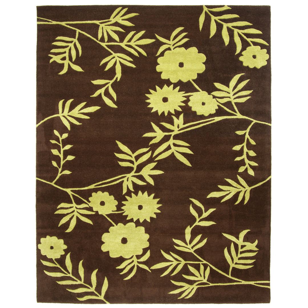 SAFAVIEH Soho SOH774A Handmade Brown / Green Rug Image 1