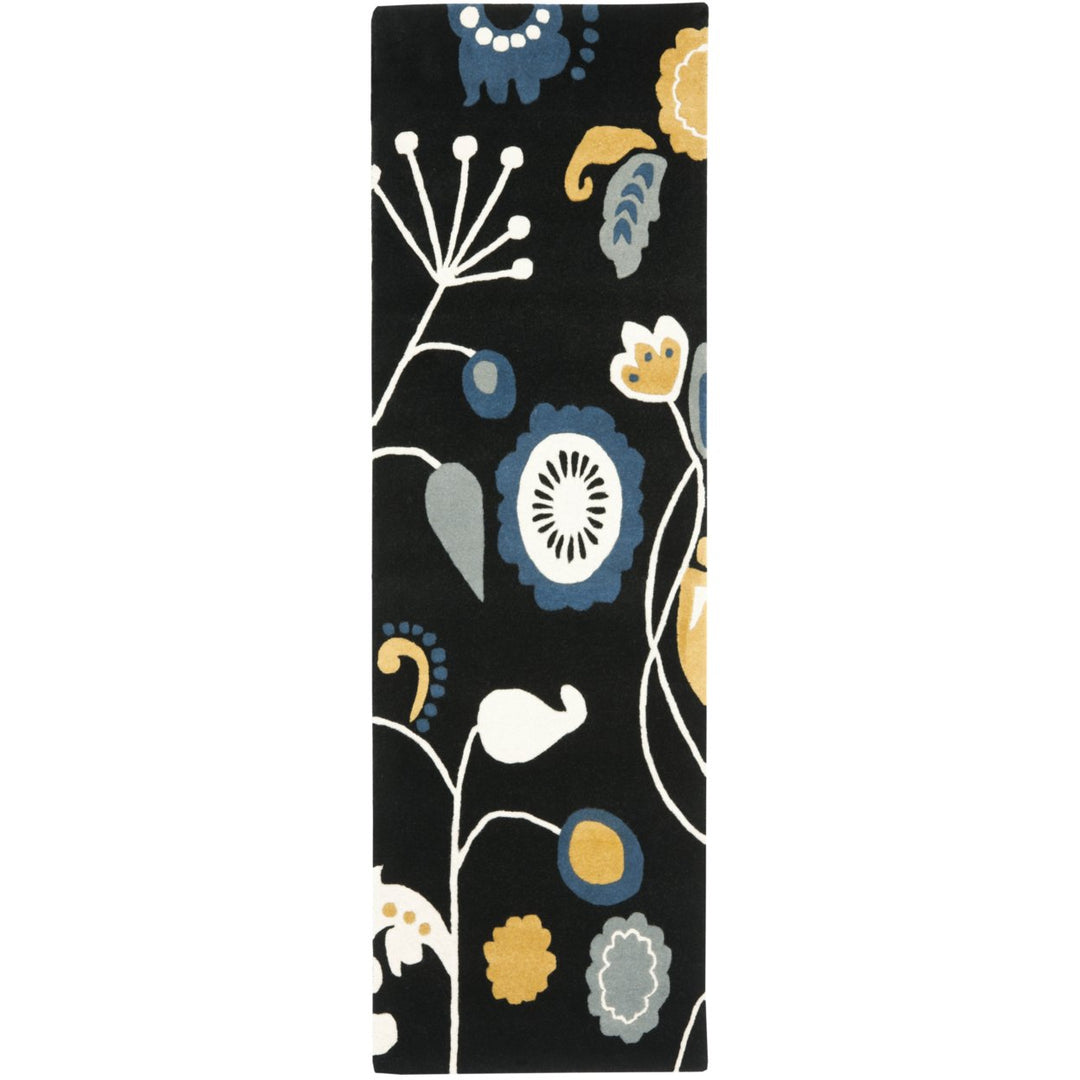 SAFAVIEH Soho SOH772C Handmade Black / Multi Rug Image 5