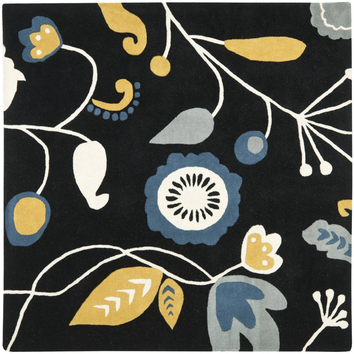 SAFAVIEH Soho SOH772C Handmade Black / Multi Rug Image 6