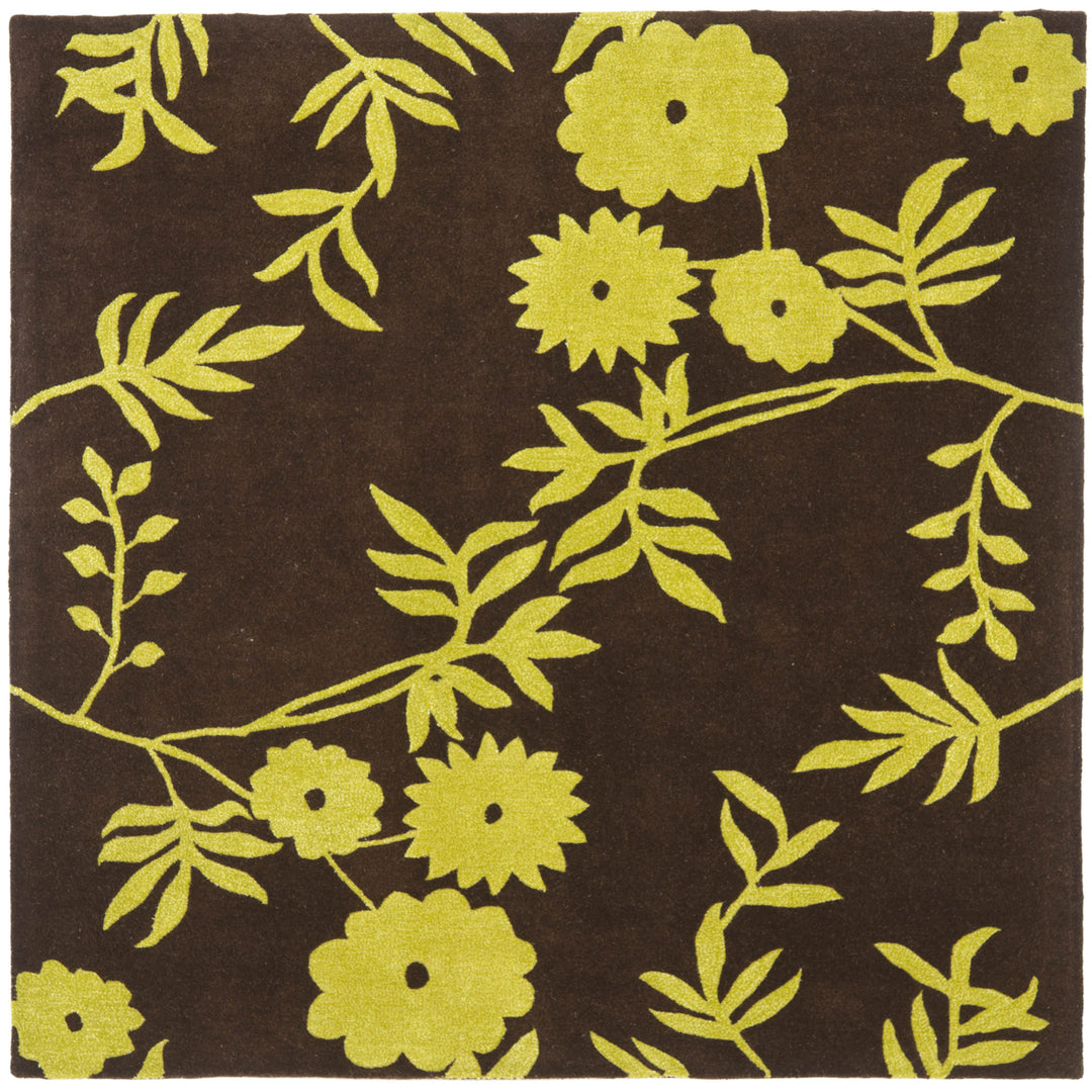 SAFAVIEH Soho SOH774A Handmade Brown / Green Rug Image 5