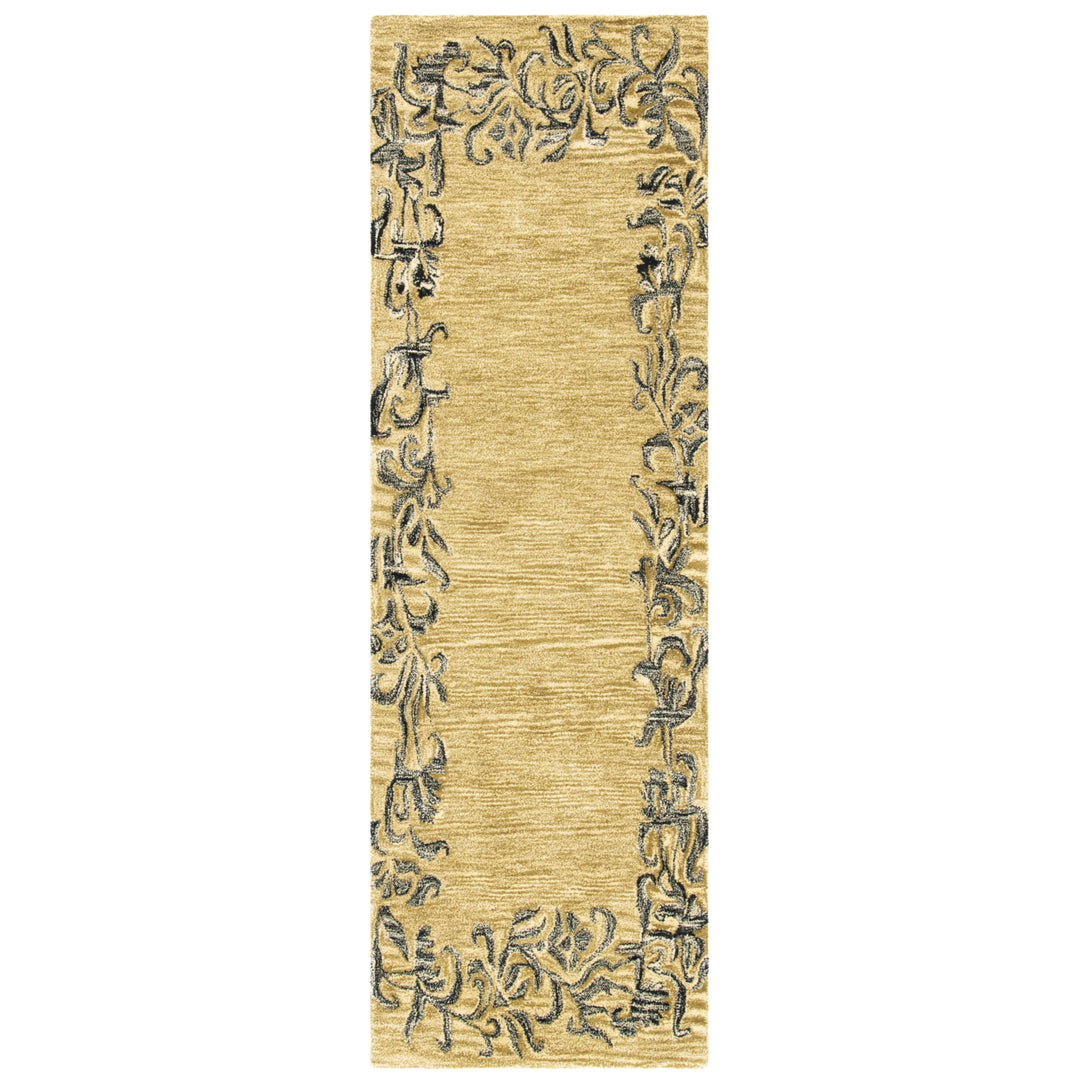 SAFAVIEH Soho Collection SOH773B Handmade Gold/Black Rug Image 5