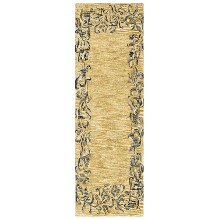 SAFAVIEH Soho Collection SOH773B Handmade Gold/Black Rug Image 5