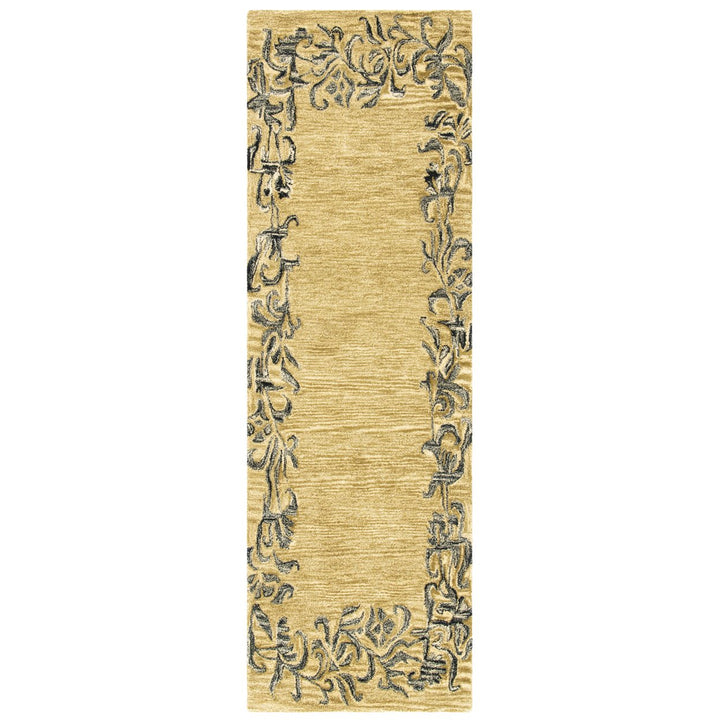 SAFAVIEH Soho Collection SOH773B Handmade Gold/Black Rug Image 1