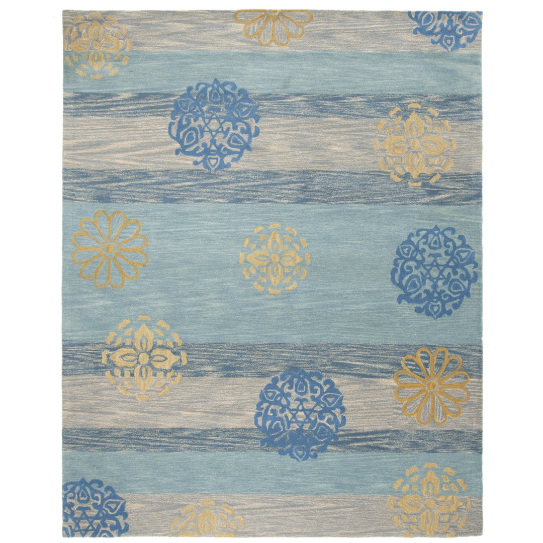 SAFAVIEH Soho Collection SOH777A Handmade Blue/Multi Rug Image 1