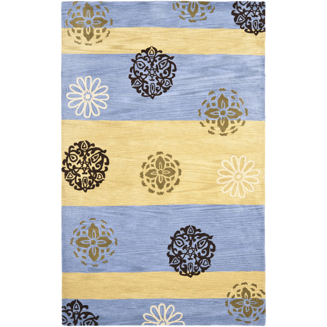 SAFAVIEH Soho Collection SOH777B Handmade Gold / Blue Rug Image 1