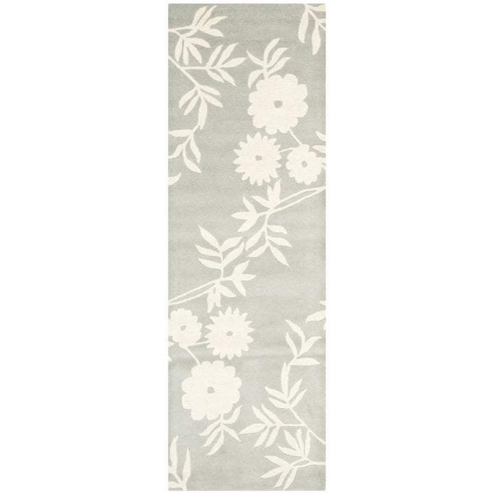 SAFAVIEH Soho Collection SOH774C Handmade Grey/Ivory Rug Image 1