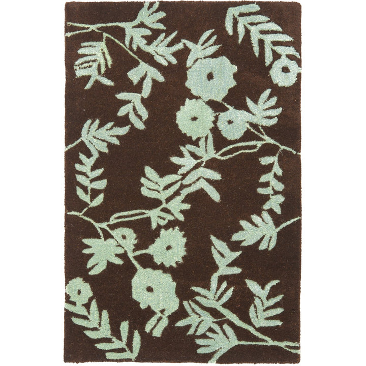 SAFAVIEH Soho Collection SOH774B Handmade Brown/Teal Rug Image 6