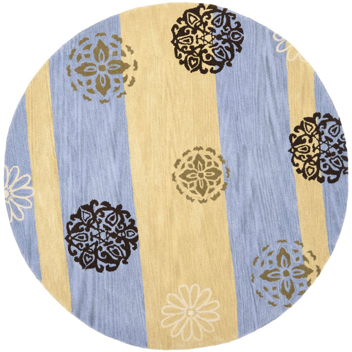 SAFAVIEH Soho Collection SOH777B Handmade Gold / Blue Rug Image 2