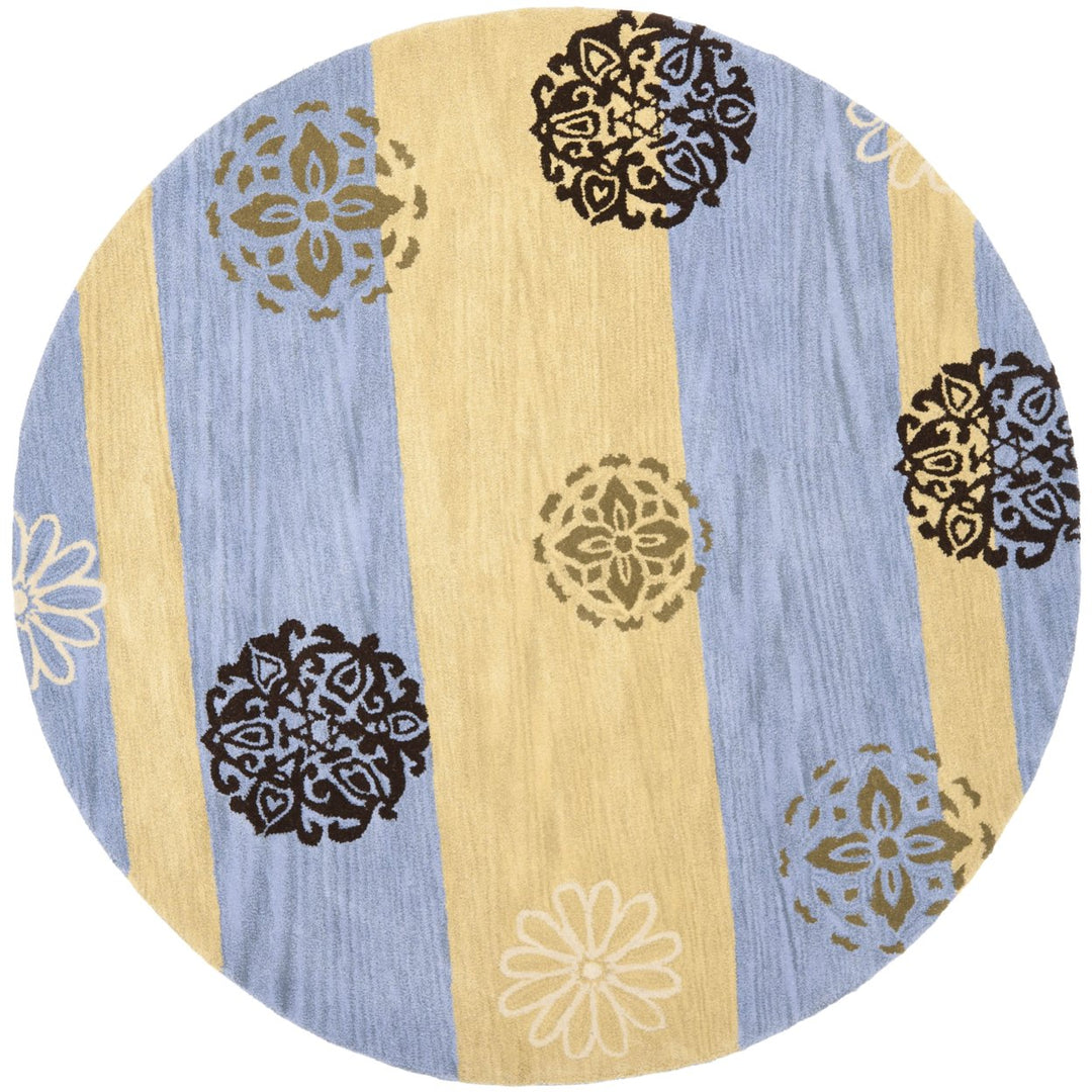 SAFAVIEH Soho Collection SOH777B Handmade Gold / Blue Rug Image 1