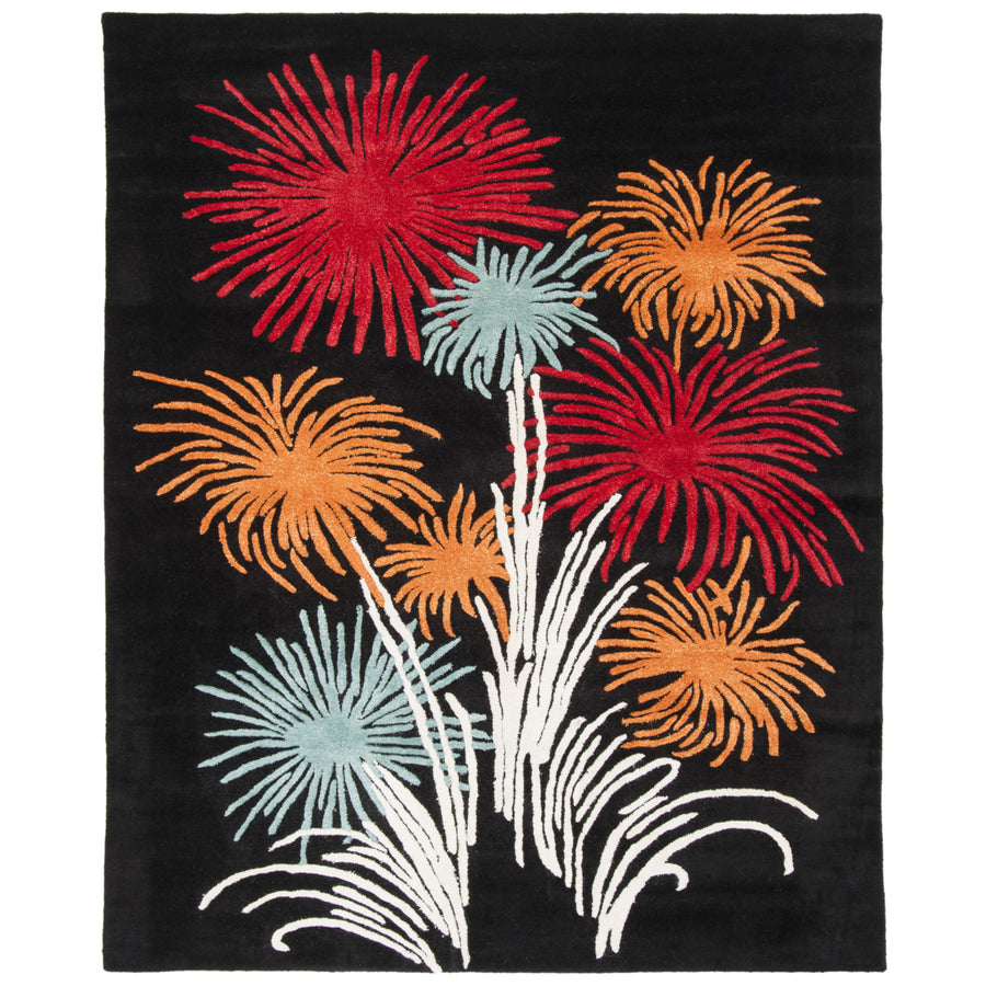 SAFAVIEH Soho SOH775A Handmade Black / Multi Rug Image 1