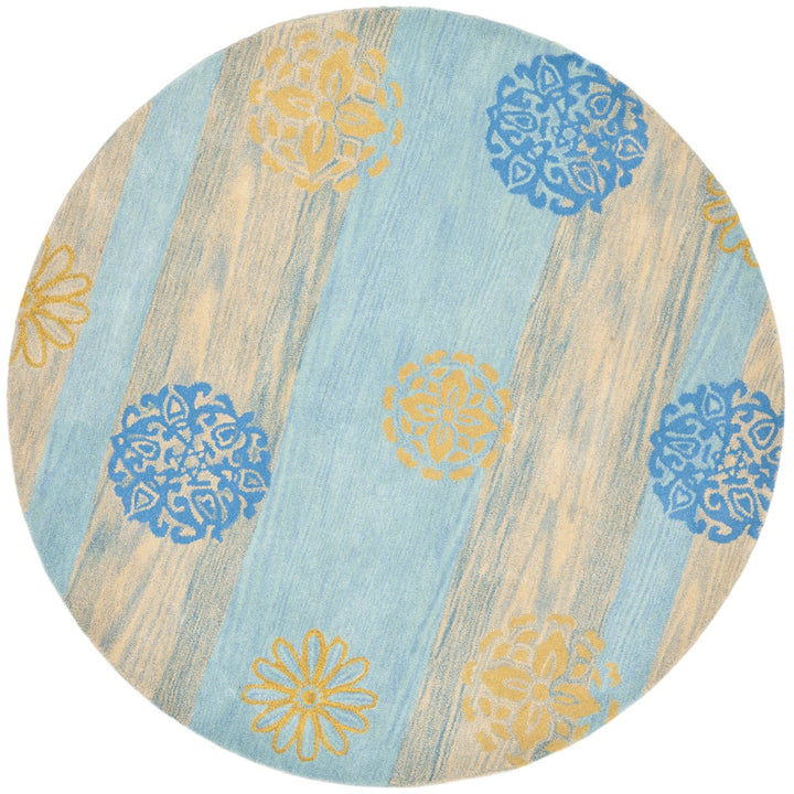 SAFAVIEH Soho Collection SOH777A Handmade Blue/Multi Rug Image 3