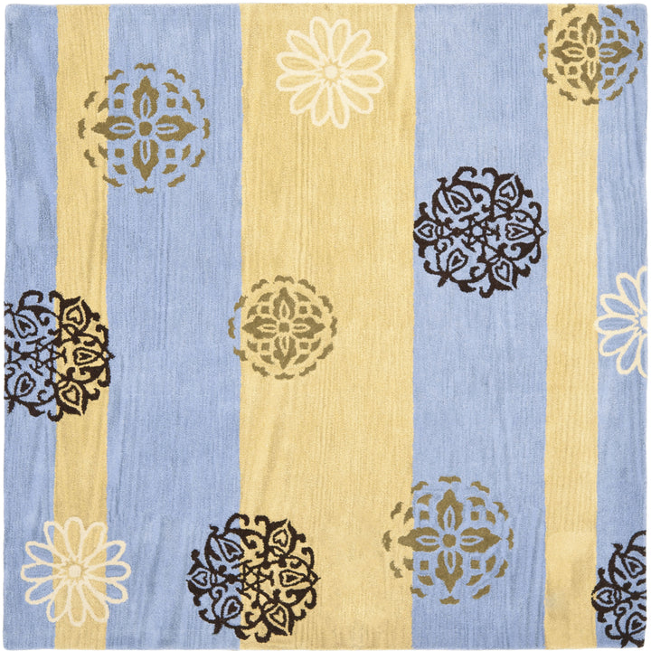 SAFAVIEH Soho Collection SOH777B Handmade Gold / Blue Rug Image 4