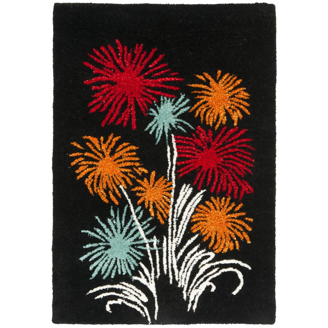 SAFAVIEH Soho SOH775A Handmade Black / Multi Rug Image 1