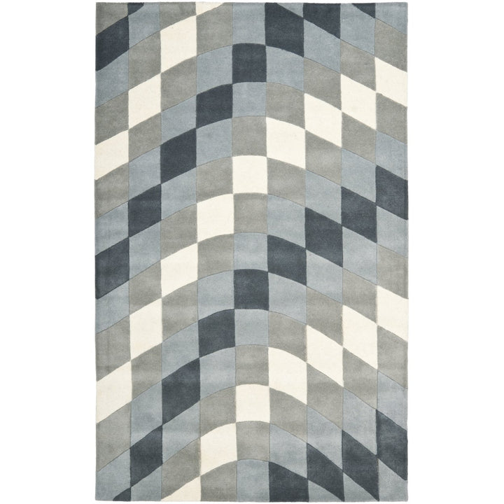 SAFAVIEH Soho SOH782B Handmade Light Grey / Ivory Rug Image 1