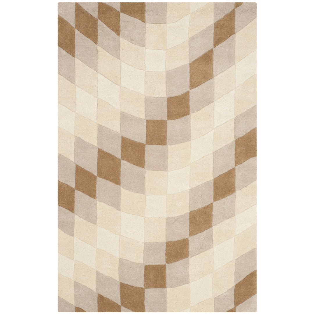 SAFAVIEH Soho Collection SOH782A Handmade Sand/Ivory Rug Image 6