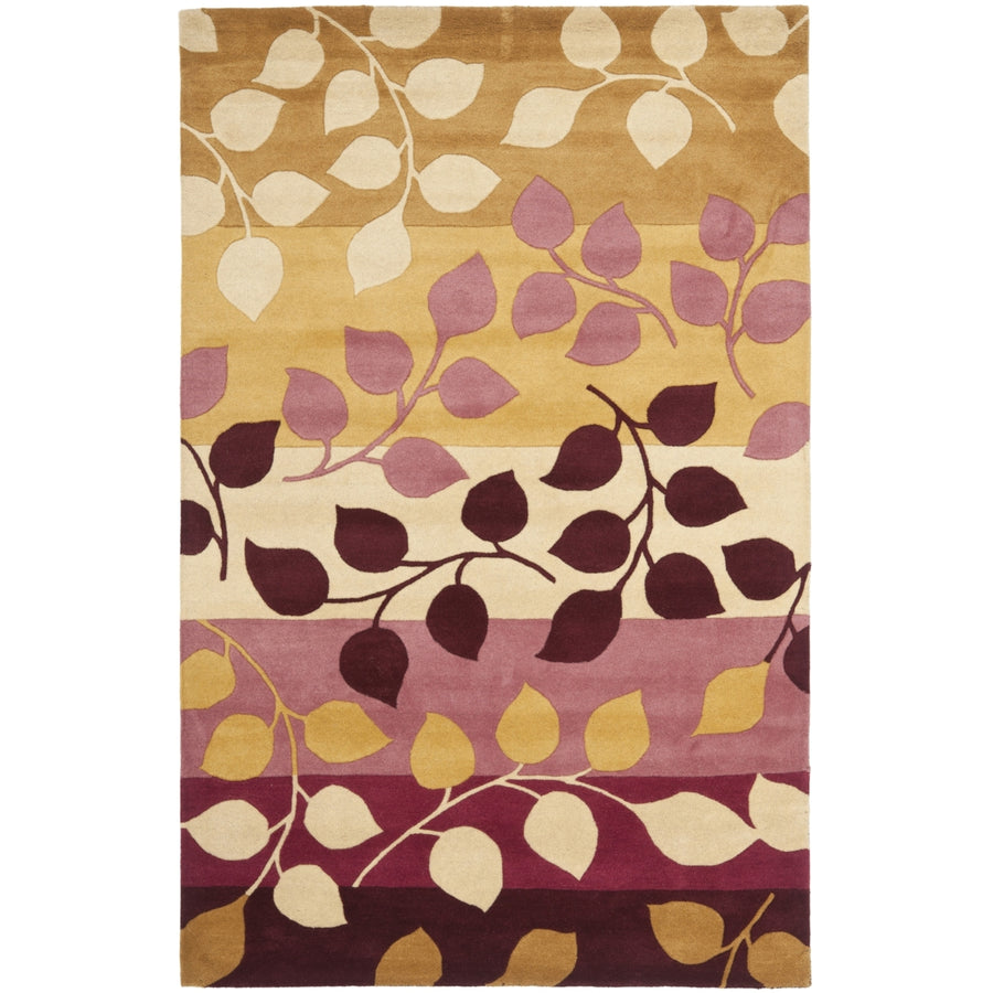 SAFAVIEH Soho Collection SOH785C Handmade Red / Gold Rug Image 1