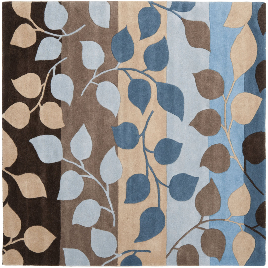 SAFAVIEH Soho Collection SOH785B Handmade Brown/Blue Rug Image 6